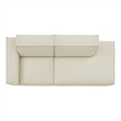 Restore 2-Piece Performance Fabric Upholstered Modular Loveseat in Ecru
