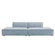 Restore 2-Piece Performance Fabric Upholstered Modular Loveseat in Sky