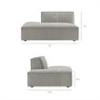 Restore 2-Piece Performance Fabric Upholstered Modular Loveseat in Pewter