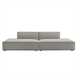 Restore 2-Piece Performance Fabric Upholstered Modular Loveseat in Pewter