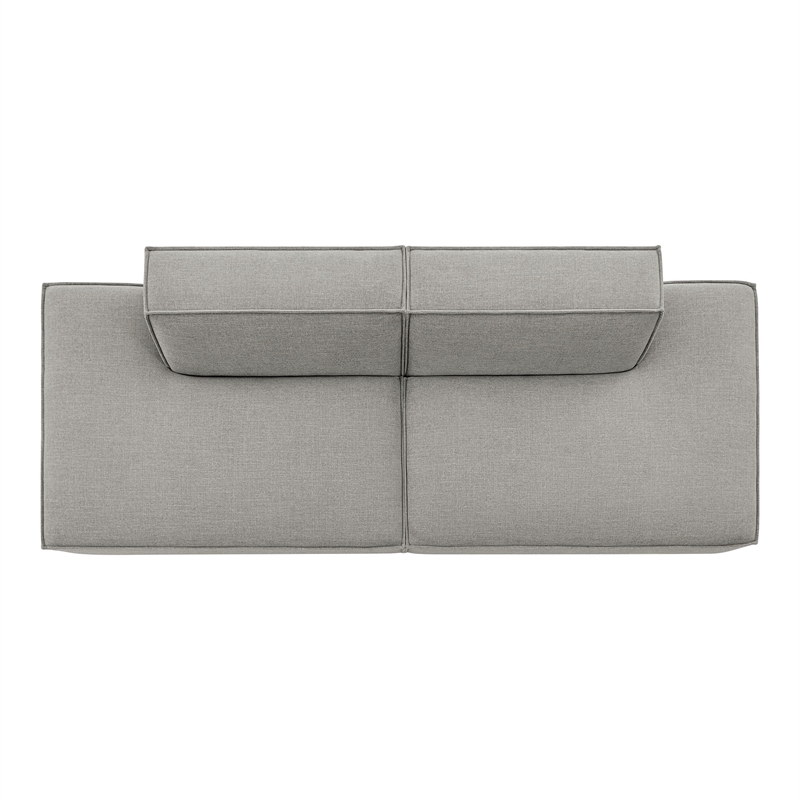 Restore 2-Piece Performance Fabric Upholstered Modular Loveseat in Pewter