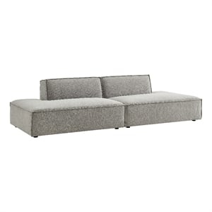 Restore 2-Piece Performance Fabric Upholstered Modular Loveseat in Pewter