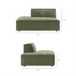 Restore 2-Piece Performance Fabric Upholstered Modular Loveseat in Foliage