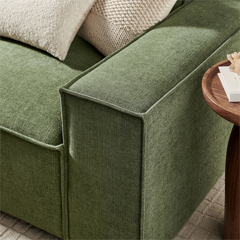 Restore 3-Piece Performance Fabric Upholstered Modular Sofa Set in Foliage