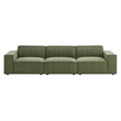 Restore 3-Piece Performance Fabric Upholstered Modular Sofa Set in Foliage
