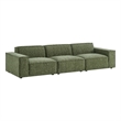 Restore 3-Piece Performance Fabric Upholstered Modular Sofa Set in Foliage