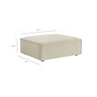 Restore 3-Piece Performance Fabric Upholstered Modular Loveseat with Ottoman