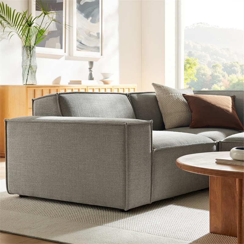 Restore 3-Piece Performance Fabric Upholstered Modular L-Shaped Sectional Sofa