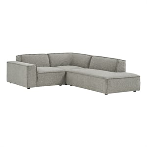 Restore 3-Piece Performance Fabric Upholstered Modular L-Shaped Sectional Sofa