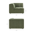 Restore 3-Piece Performance Fabric Upholstered Modular L-Shaped Sectional Sofa