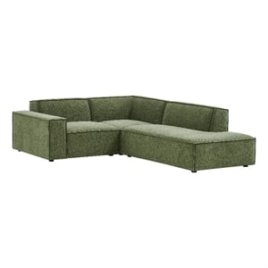 Restore 3-Piece Performance Fabric Upholstered Modular L-Shaped Sectional Sofa