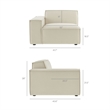 Restore 3-Piece Performance Fabric Upholstered Modular L-Shaped Sectional Sofa