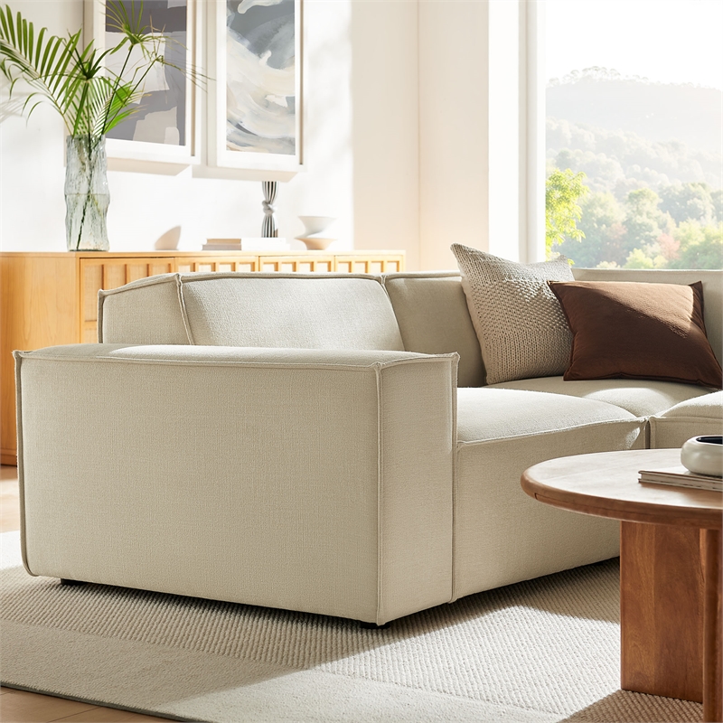 Restore 3-Piece Performance Fabric Upholstered Modular L-Shaped Sectional Sofa