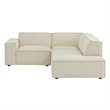 Restore 3-Piece Performance Fabric Upholstered Modular L-Shaped Sectional Sofa