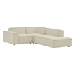 Restore 3-Piece Performance Fabric Upholstered Modular L-Shaped Sectional Sofa