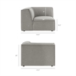 Restore 3-Piece Performance Fabric Upholstered Modular L-Shaped Sectional Sofa