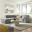 Restore 3-Piece Performance Fabric Upholstered Modular L-Shaped Sectional Sofa