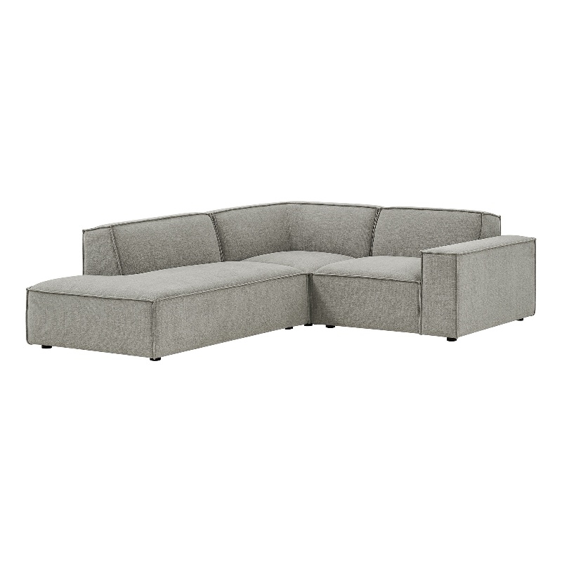 Restore 3-Piece Performance Fabric Upholstered Modular L-Shaped Sectional Sofa