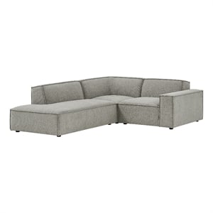 Restore 3-Piece Performance Fabric Upholstered Modular L-Shaped Sectional Sofa