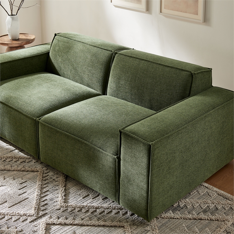 Restore 2-Piece Performance Fabric Upholstered Modular Loveseat in Foliage