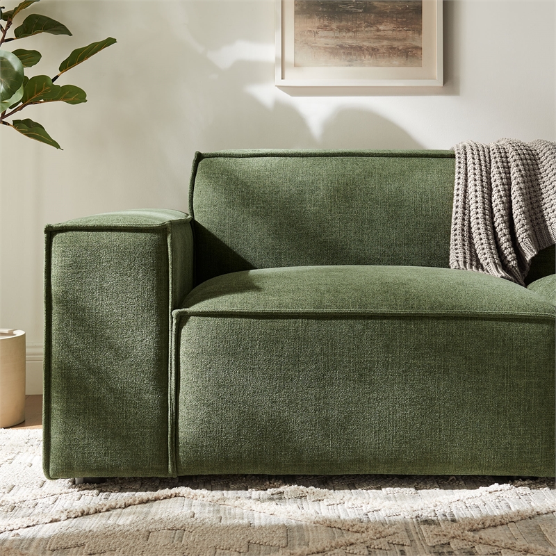 Restore 2-Piece Performance Fabric Upholstered Modular Loveseat in Foliage