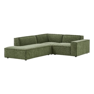 Restore 3-Piece Performance Fabric Upholstered Modular L-Shaped Sectional Sofa