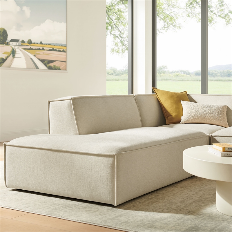 Restore 3-Piece Performance Fabric Upholstered Modular L-Shaped Sectional Sofa