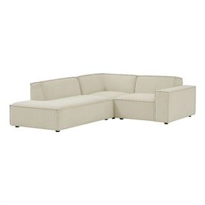 Restore 3-Piece Performance Fabric Upholstered Modular L-Shaped Sectional Sofa