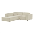 Restore 3-Piece Performance Fabric Upholstered Modular L-Shaped Sectional Sofa