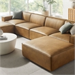 Restore 6-Piece Vegan Leather Modular Sectional Sofa in Toast