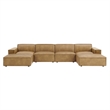 Restore 6-Piece Vegan Leather Modular Sectional Sofa in Toast