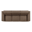 Restore 3-Piece Performance Fabric Upholstered Modular Sofa Set in Mocha