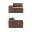 Restore 3-Piece Performance Fabric Upholstered Modular Sofa Set in Mocha