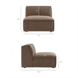 Restore 3-Piece Performance Fabric Upholstered Modular Sofa Set in Mocha