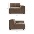 Restore 3-Piece Performance Fabric Upholstered Modular Sofa Set in Mocha