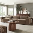 Restore 3-Piece Performance Fabric Upholstered Modular Sofa Set in Mocha