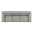 Restore 3-Piece Performance Fabric Upholstered Modular Sofa Set in Pewter