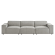 Restore 3-Piece Performance Fabric Upholstered Modular Sofa Set in Pewter