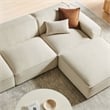 Restore 4-Piece Performance Fabric Upholstered Modular Sofa Set with Ottoman