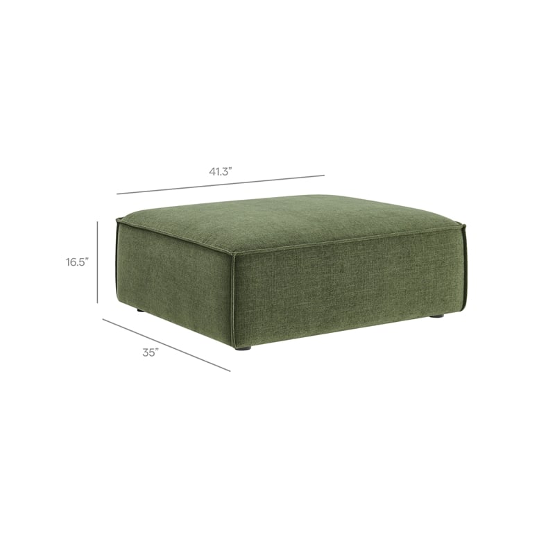 Restore 4-Piece Performance Fabric Upholstered Modular Sofa Set with Ottoman