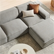 Restore 4-Piece Performance Fabric Upholstered Modular Sofa Set with Ottoman