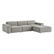 Restore 4-Piece Performance Fabric Upholstered Modular Sofa Set with Ottoman