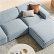 Restore 4-Piece Performance Fabric Upholstered Modular Sofa Set with Ottoman