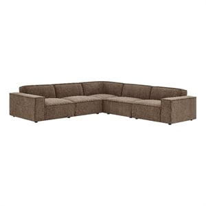 Restore 5-Piece Performance Fabric Upholstered Modular L-Shaped Sofa