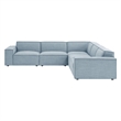 Restore 5-Piece Performance Fabric Upholstered Modular L-Shaped Sofa