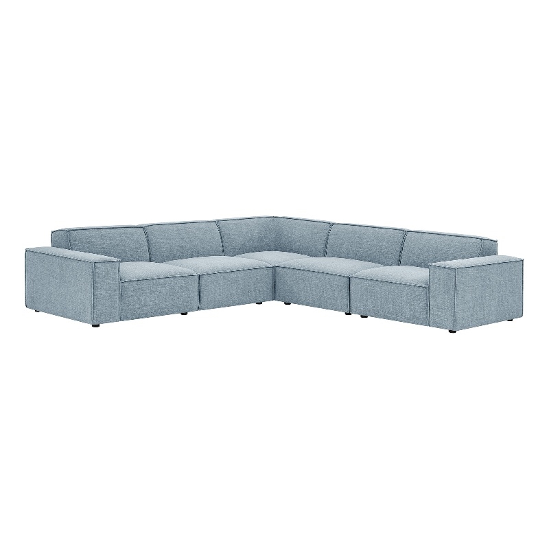 Restore 5-Piece Performance Fabric Upholstered Modular L-Shaped Sofa