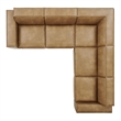 Restore 5-Piece Vegan Leather Modular L-Shaped Sofa in Toast