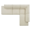 Restore 4-Piece Fabric Upholstered Modular L-Shaped Armless Sectional Sofa