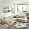 Restore 4-Piece Fabric Upholstered Modular L-Shaped Armless Sectional Sofa