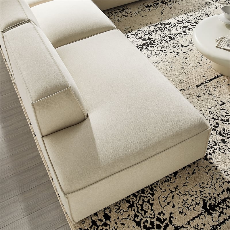 Restore 4-Piece Fabric Upholstered Modular L-Shaped Armless Sectional Sofa